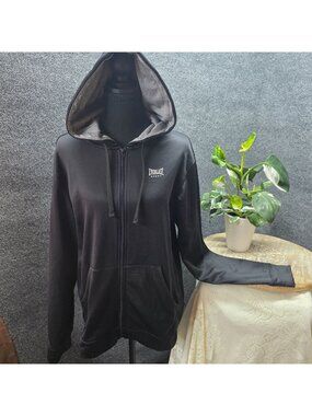 Everlast Sport Full Zip Hoodie S Black Casual Boxing Streetwear Layer Gorpcore